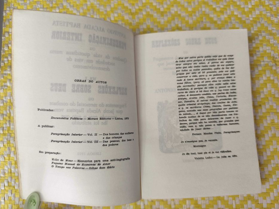 PEREGRINAÇÃO INTERIOR – VOL. I – Reflexões sobre Deus
Alçada Batista