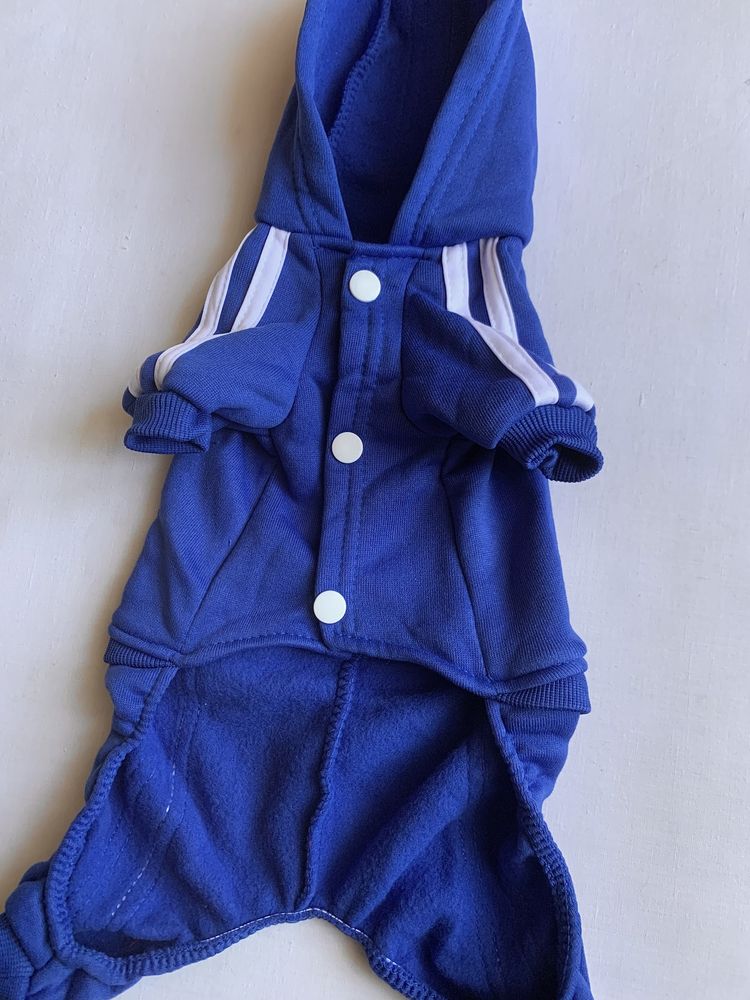 Kombinezon/Bluza/Kurtka z kapturem/z polaru dla psa, L, Blue/Niebieska