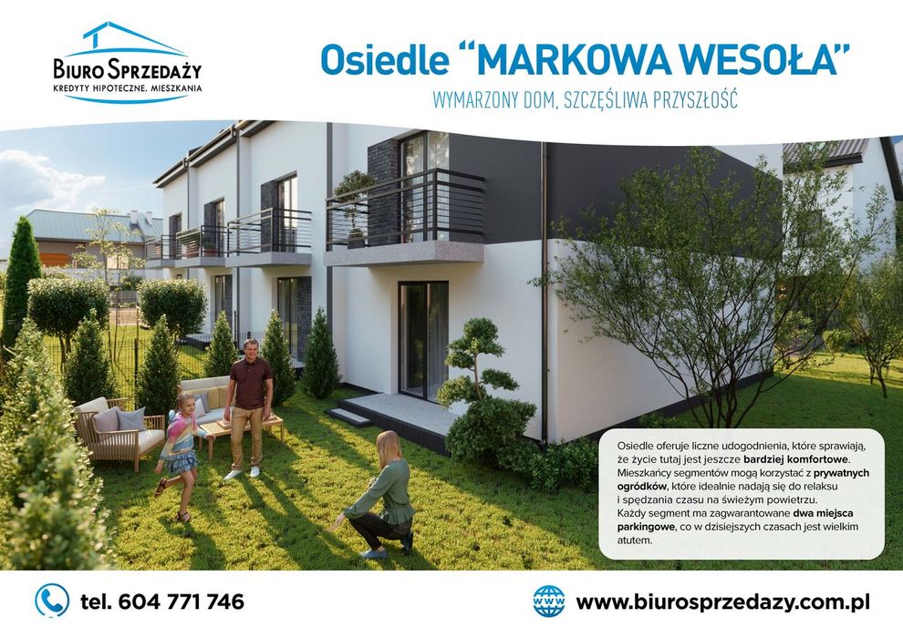 Przestronny Segment Z 2 Parkingami, Ogródkiem I Balkonem