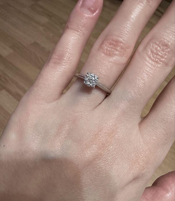 Каблучка діаманти 15 розмір