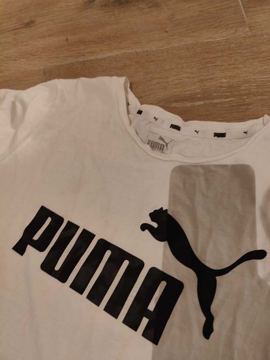Biały t-shirt puma L