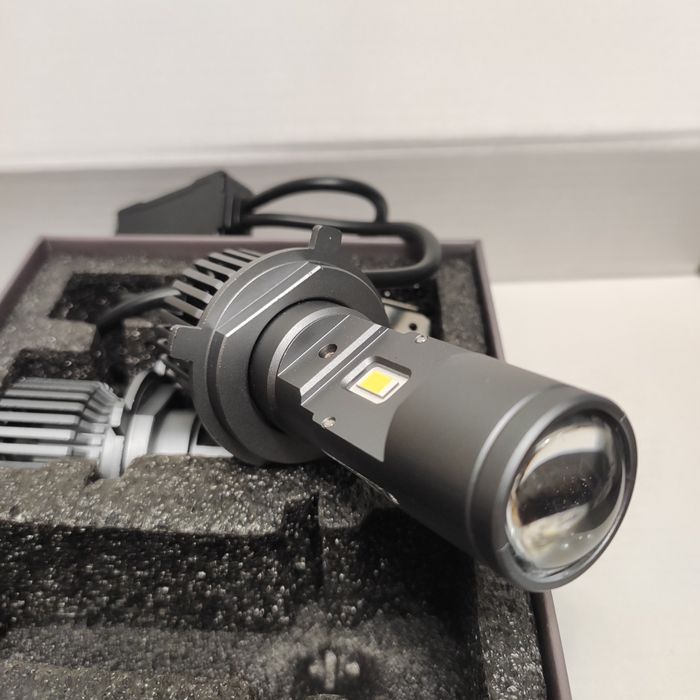 Led lamp h4, лампа лед з активним охолодженням, лінза