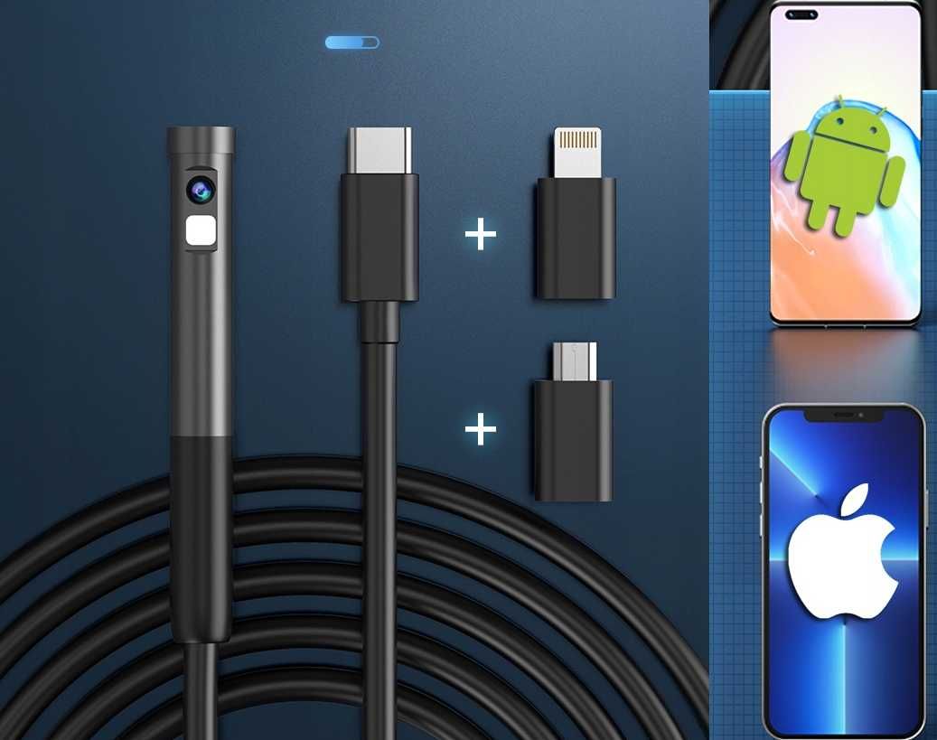 Nowa Kamera INSPEKCYJNA Endoskop Dwie Kamery 2m Led (PROMOCJA)