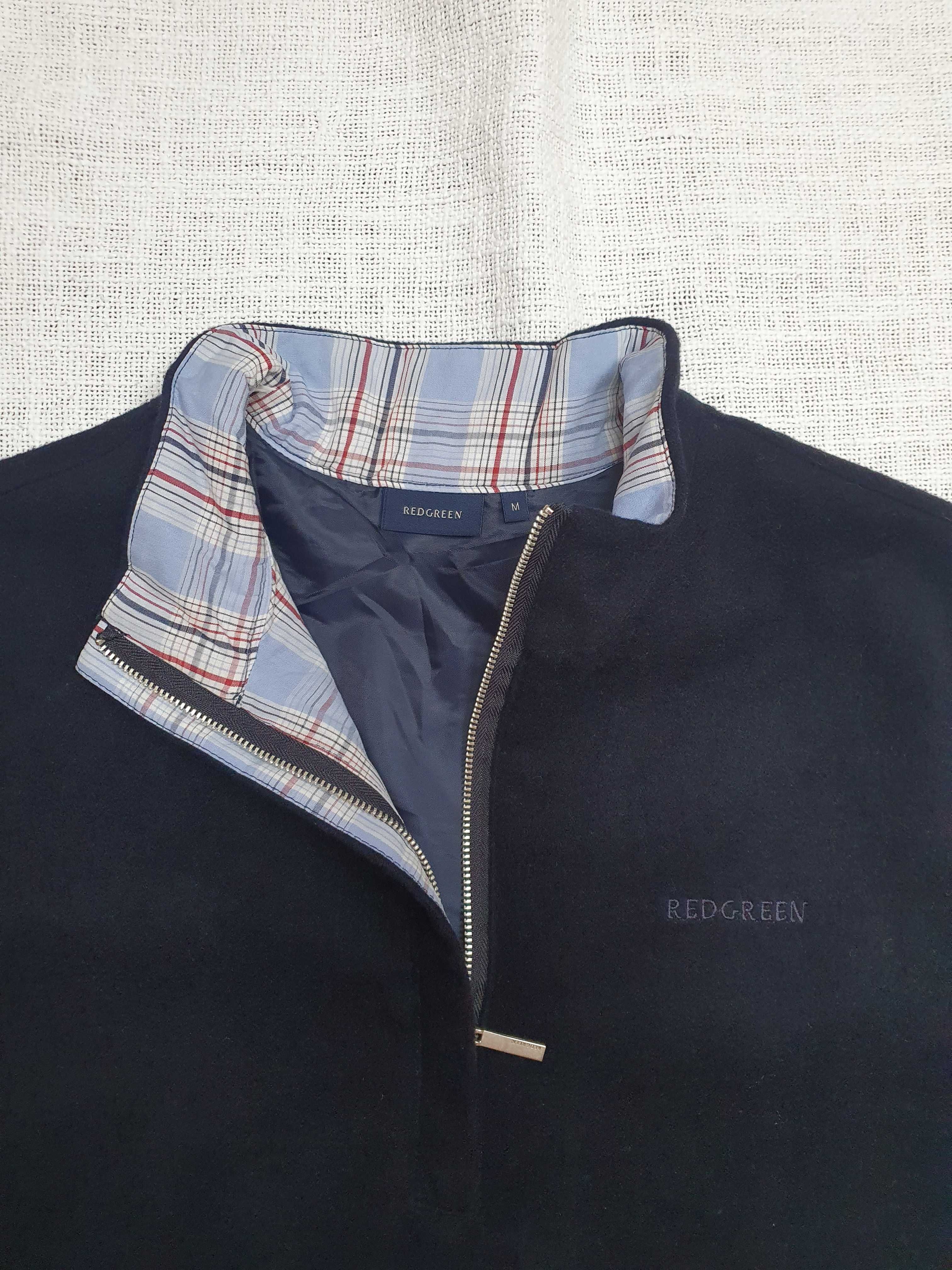 Redgreen bluza M granatowa – lekka, bawełna, stójka, kieszenie