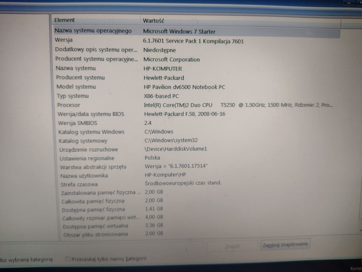 Sprzedam laptopa widocznego na zdjęciu