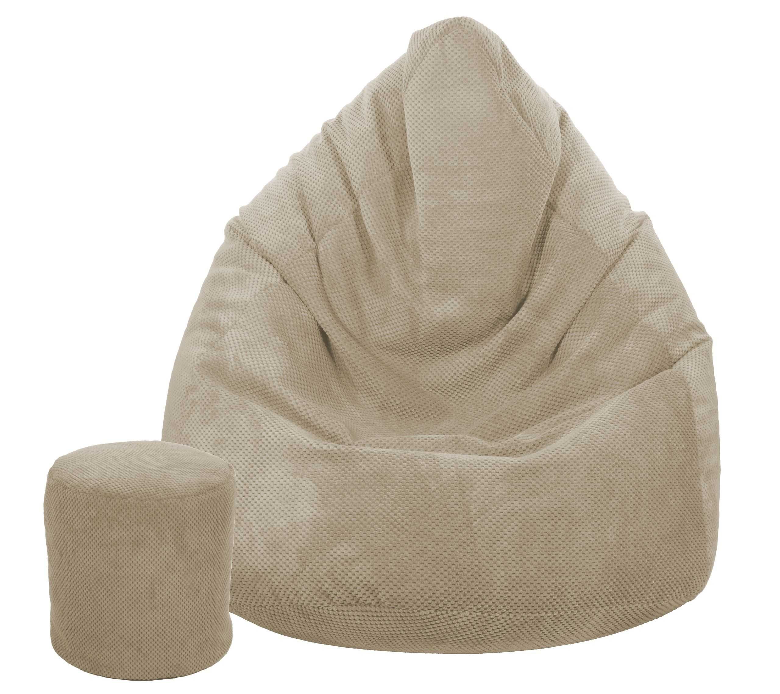 Pufa Worek Sako + GRATIS | Mega Fotel Pluszowy Puf Siedzisko 125x95cm