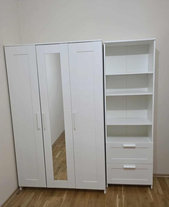 Zestaw mebli szafa + regał biały nowoczesny- OKAZJA