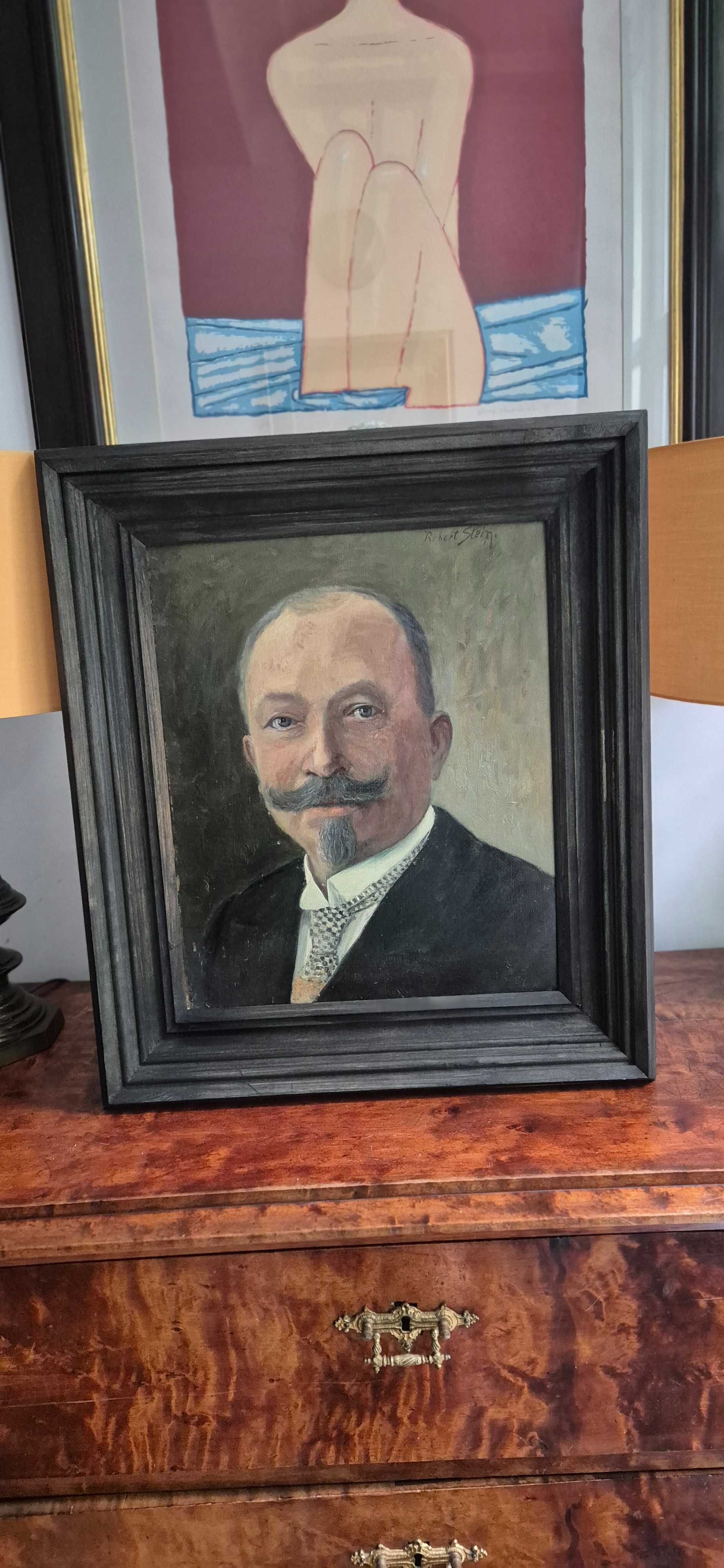 Aukcyjny portret niemieckiego malarza Roberta Steina XIXw koloryzm