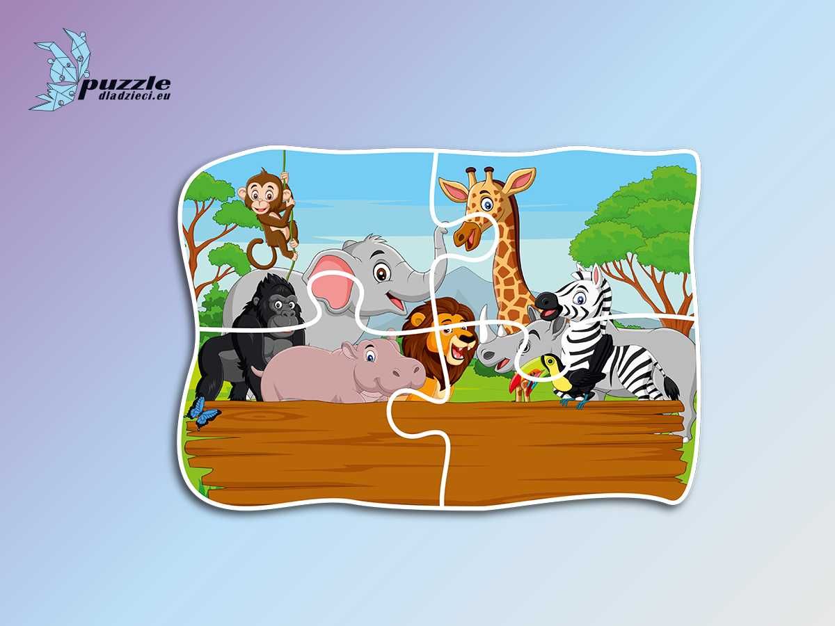 Puzzle Dla Dzieci Progresywne Dzikie Zwierzątka 04