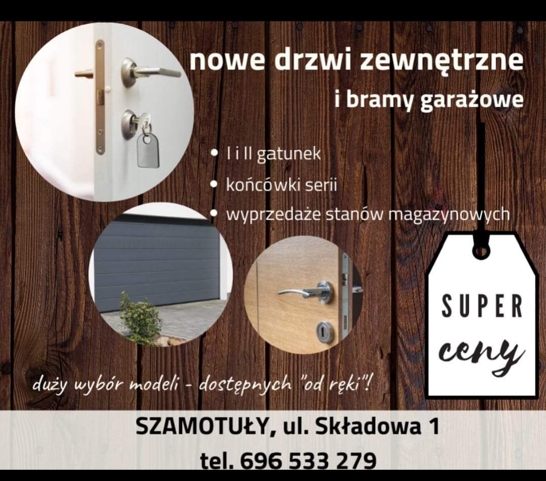 Drzwi zewnętrzne z antabą aluminiową ościeżnicą 68 mm