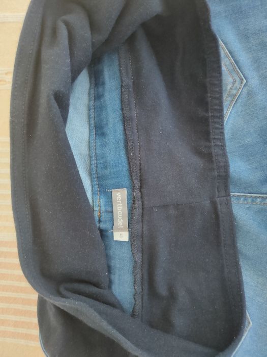 Jeans skinny em ganga stretch, para grávida - azul escuro desbotado