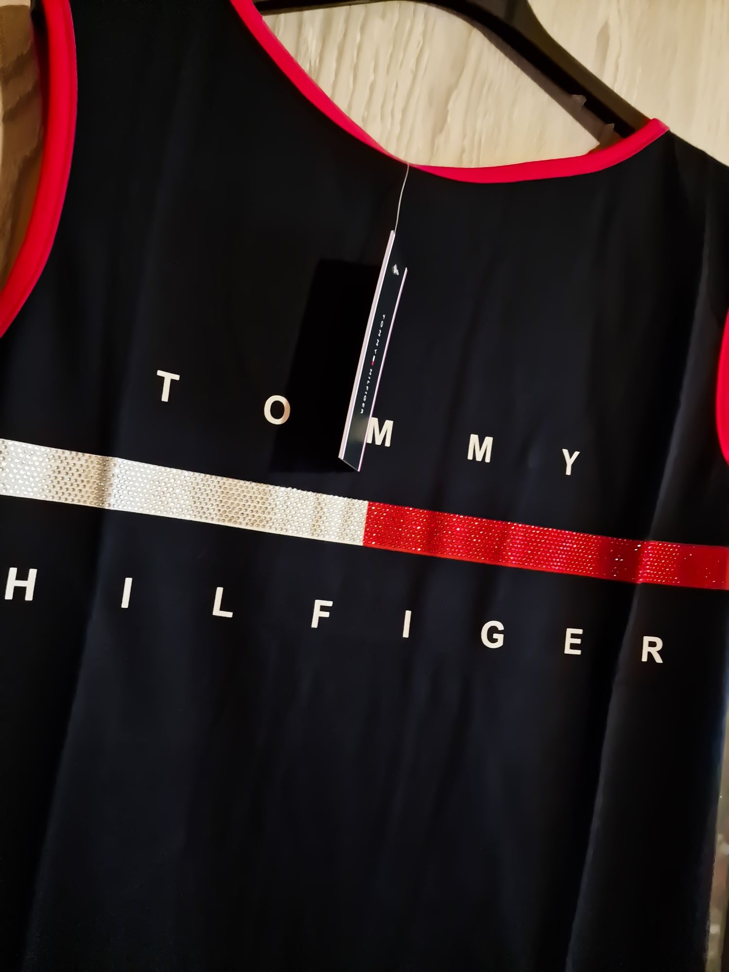 Sukienka tommy logowana Hilfiger cyrkonie M