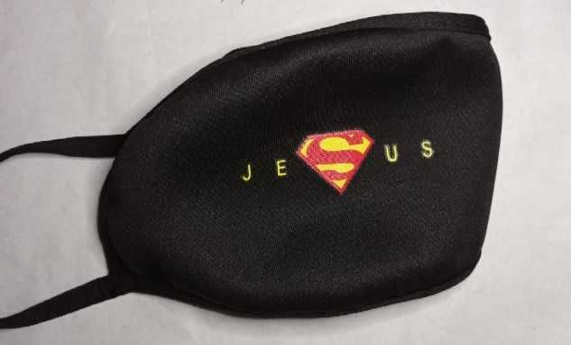 Защитная многоразовая маска с принтом Jesus Superman, новая
