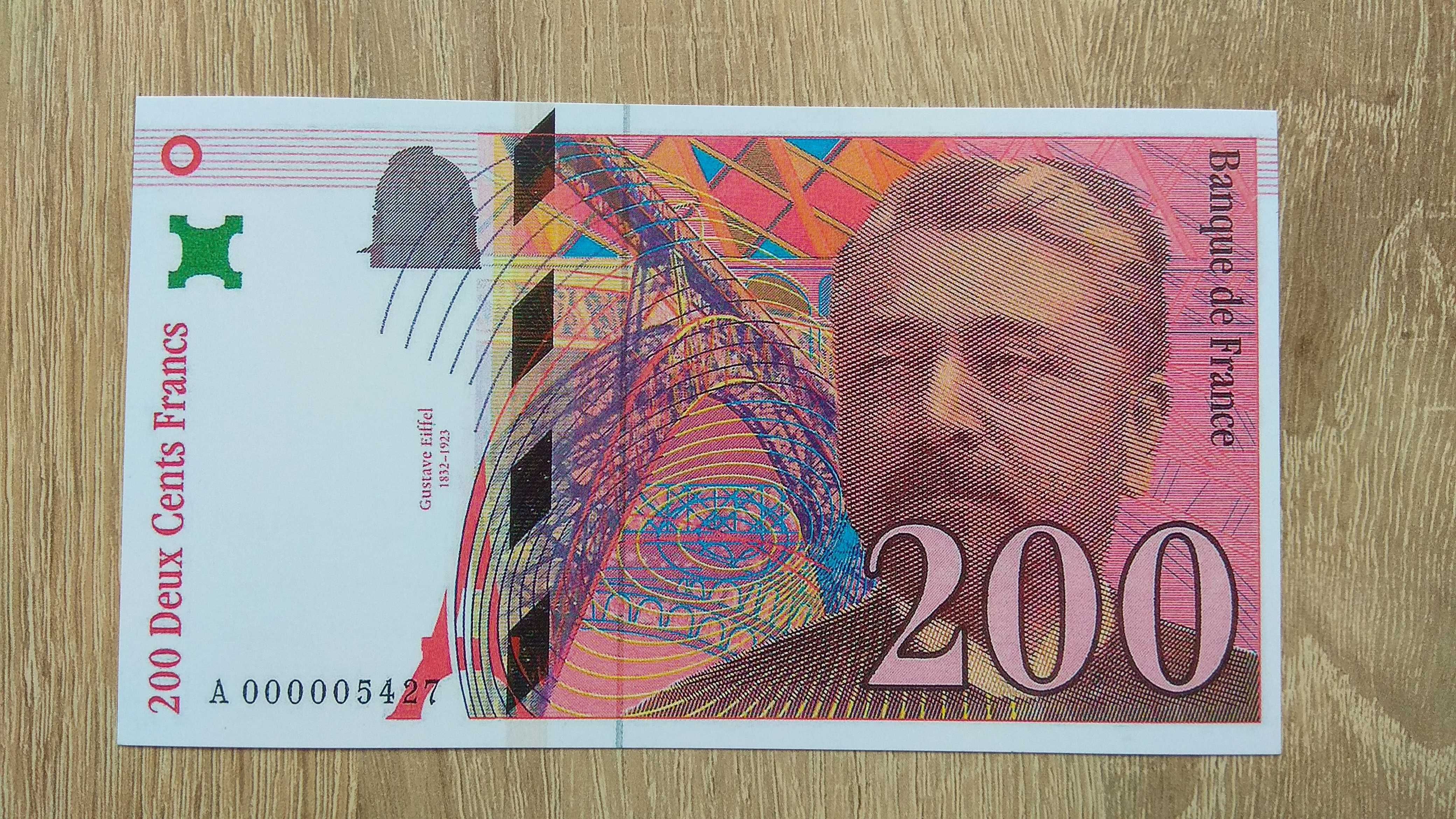 piękne nowe kopie banknotów Franki Francuskie