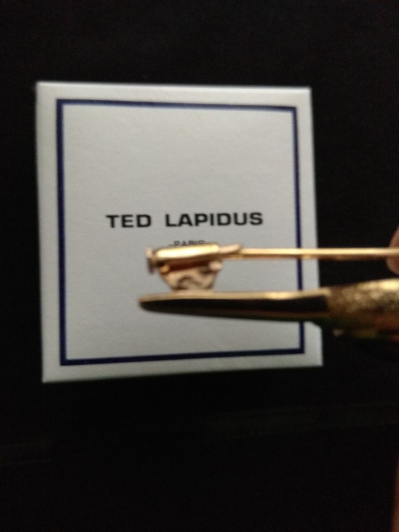 Брошь с синим сапфиром,оригинал Ted Lapidus Франция