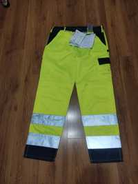 Nowe spodnie robocze ostrzegawcze rozmiar -52