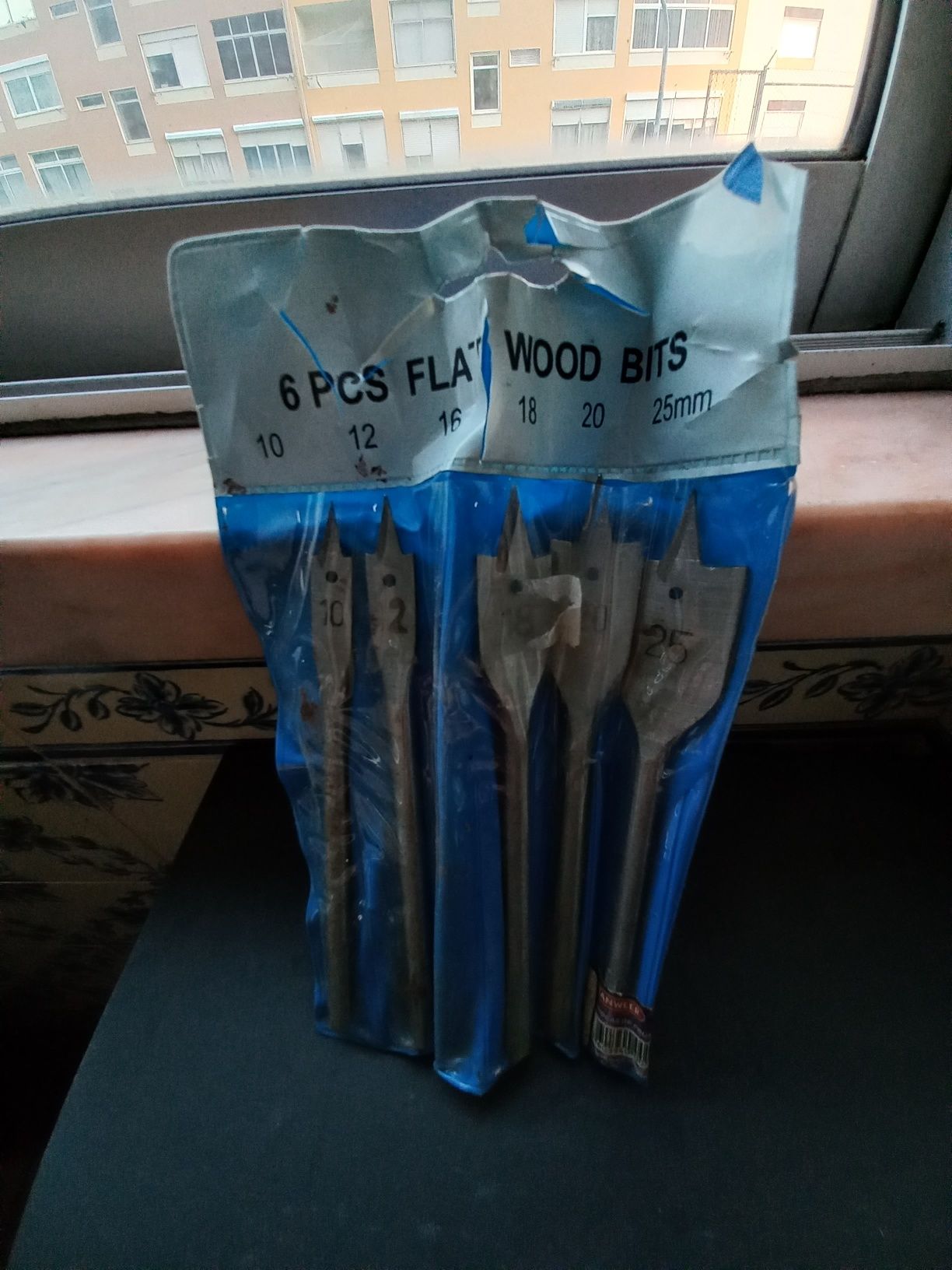 Conjunto de 5 brocas planas para madeira