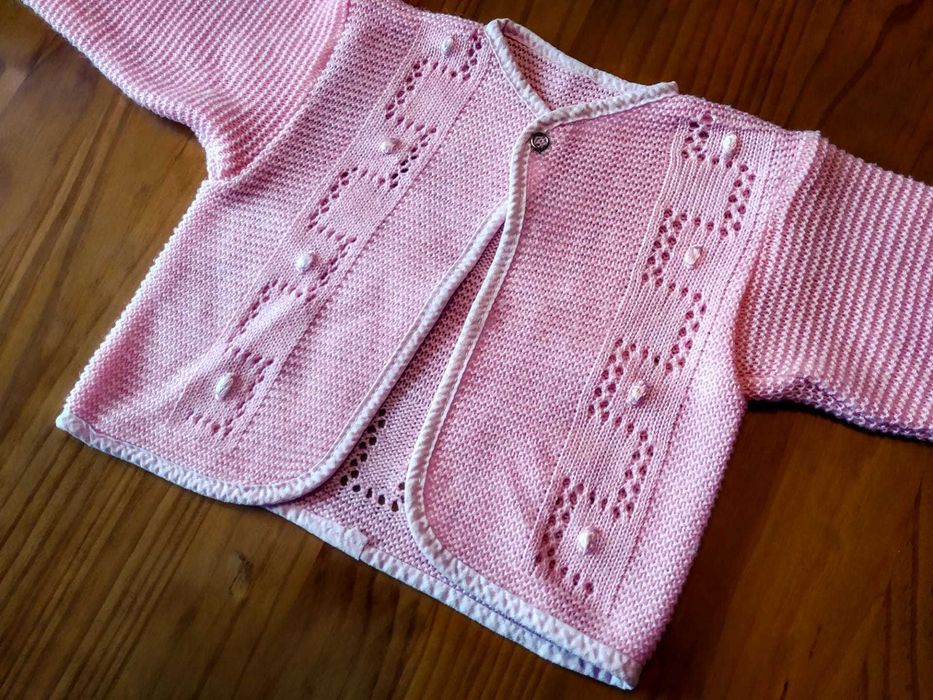 (NOVO, PORTES GRÁTIS) Casaco de Algodão de Bebé (3-6 meses) - Rosa