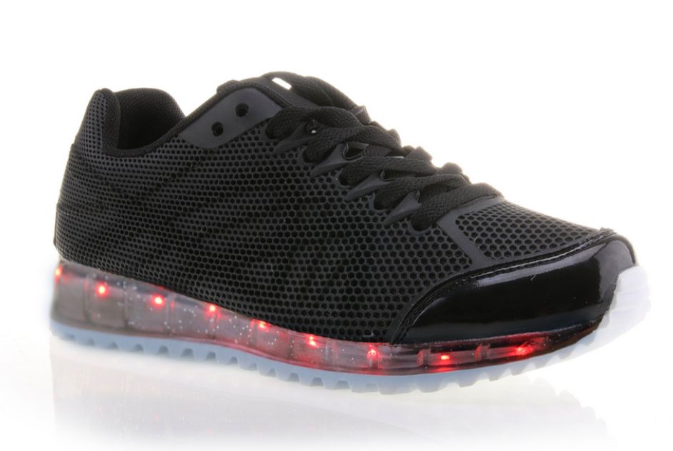 Świecące Buty LED czarne sportowe adidasy Ledy w 7 kolorach r.37 38 39