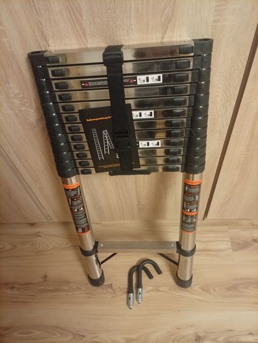 Drabina teleskopowa 5m z hakami