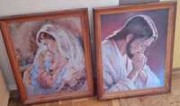 Obraz Maddony z dzieciątkiem oraz Pan Jezus modlący się
