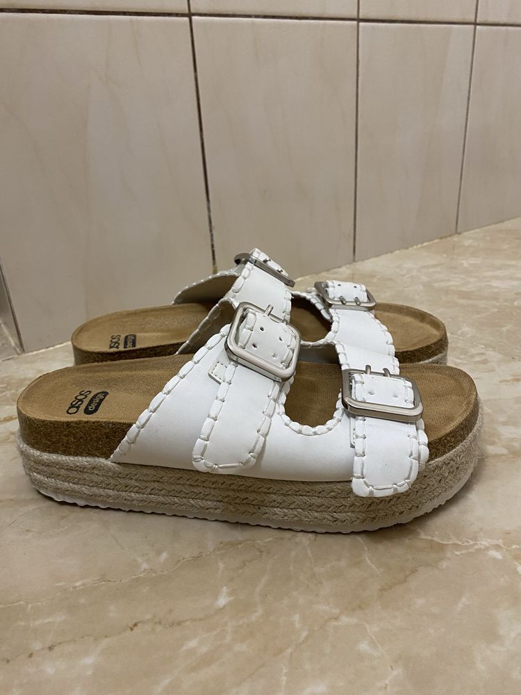 Білі шльопанці ASOS Design