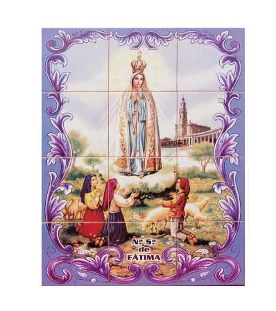 Azulejos Aparições da Virgem de Fátima Imagem Santuário e Beatos Marto