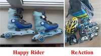 Детские ролики/роликовые коньки Happy Rider (31-34) / ReAction (36-41)