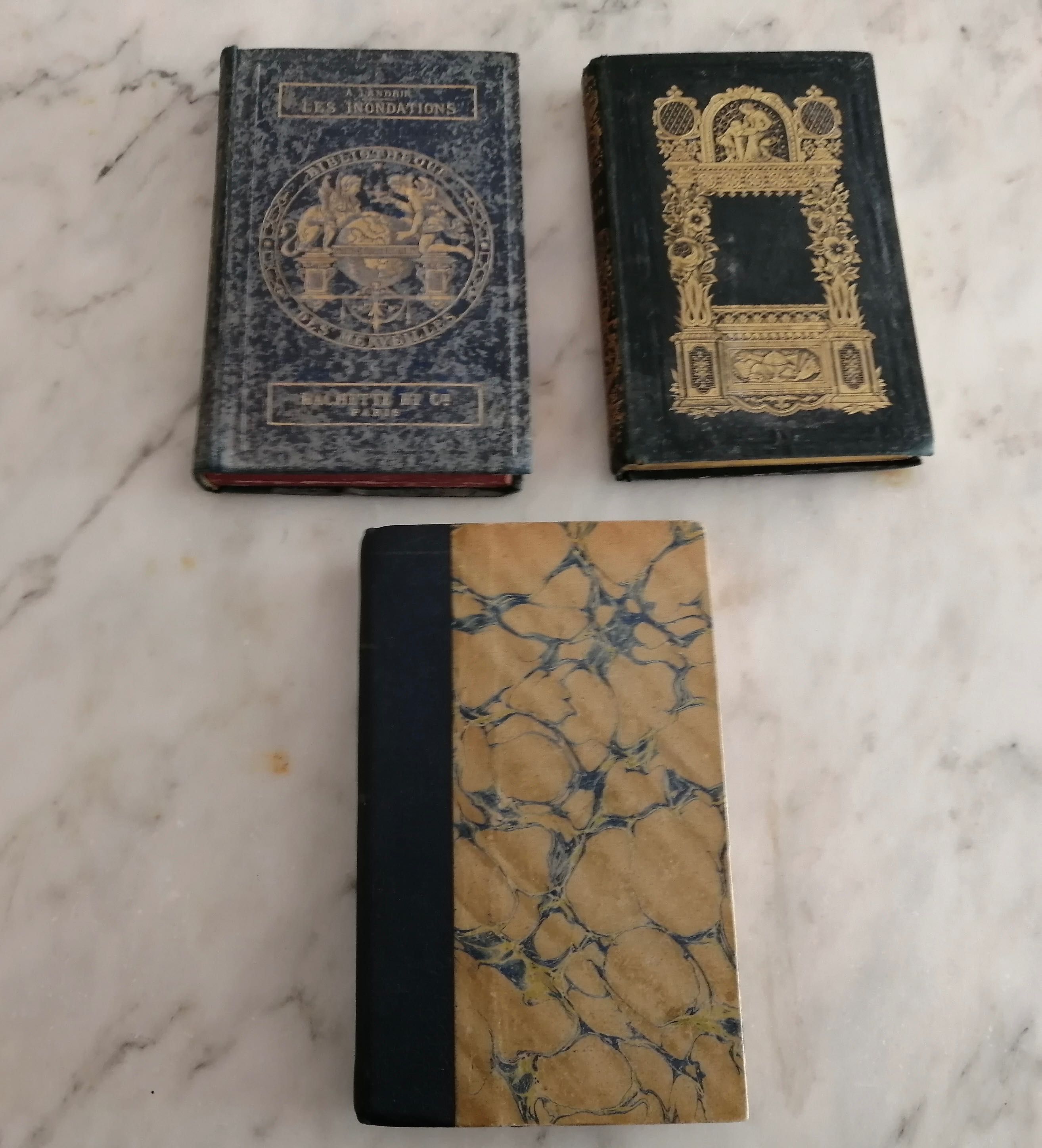 conjunto de 3 livros antigos em francês
