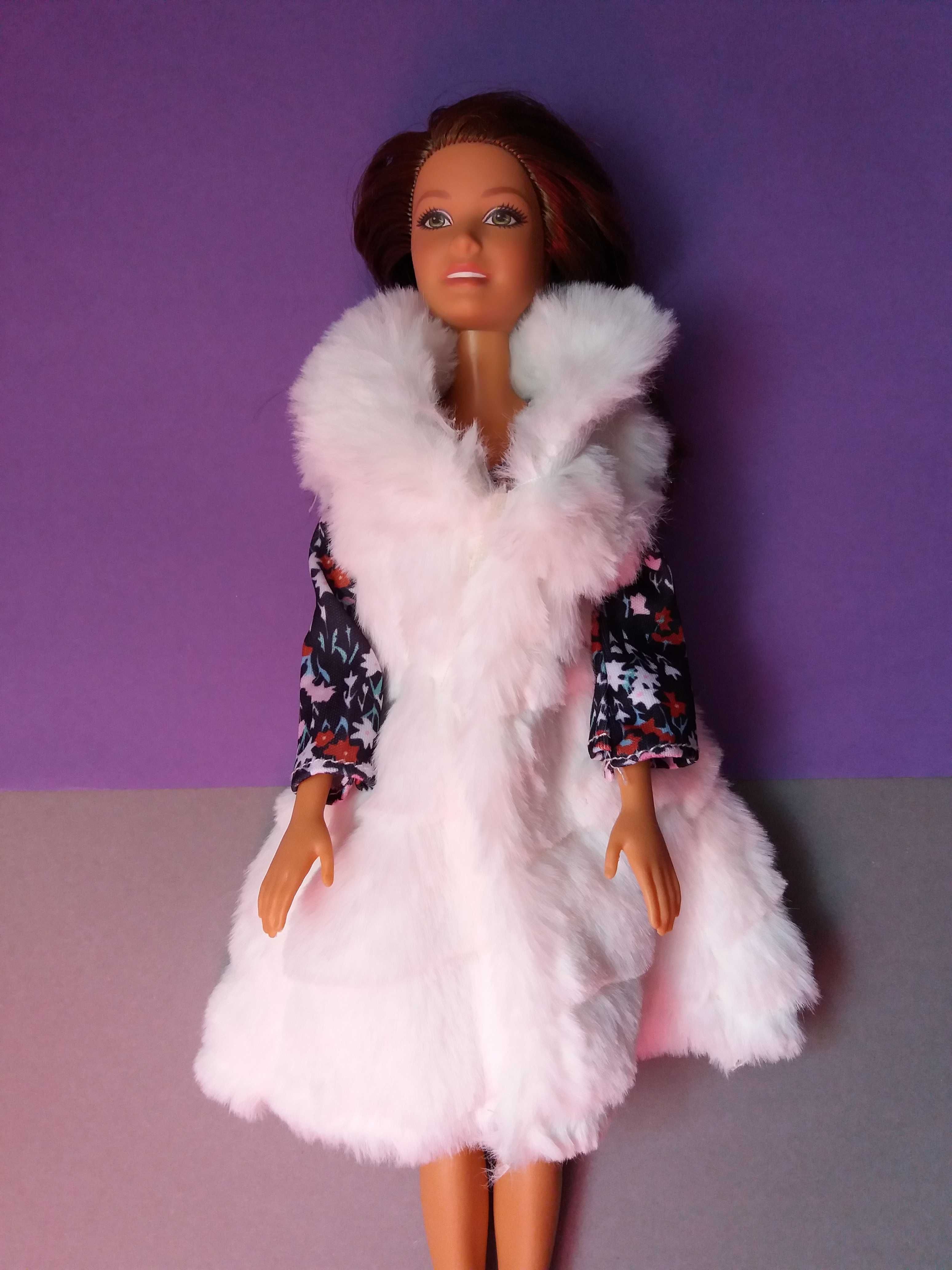 Ubranka dla lalki Barbie kombinezon futerko