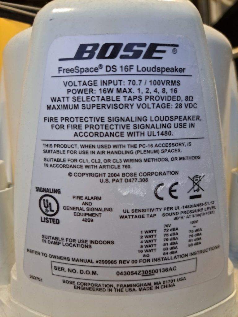 Bose Freespace DS 16F LoudSpeaker