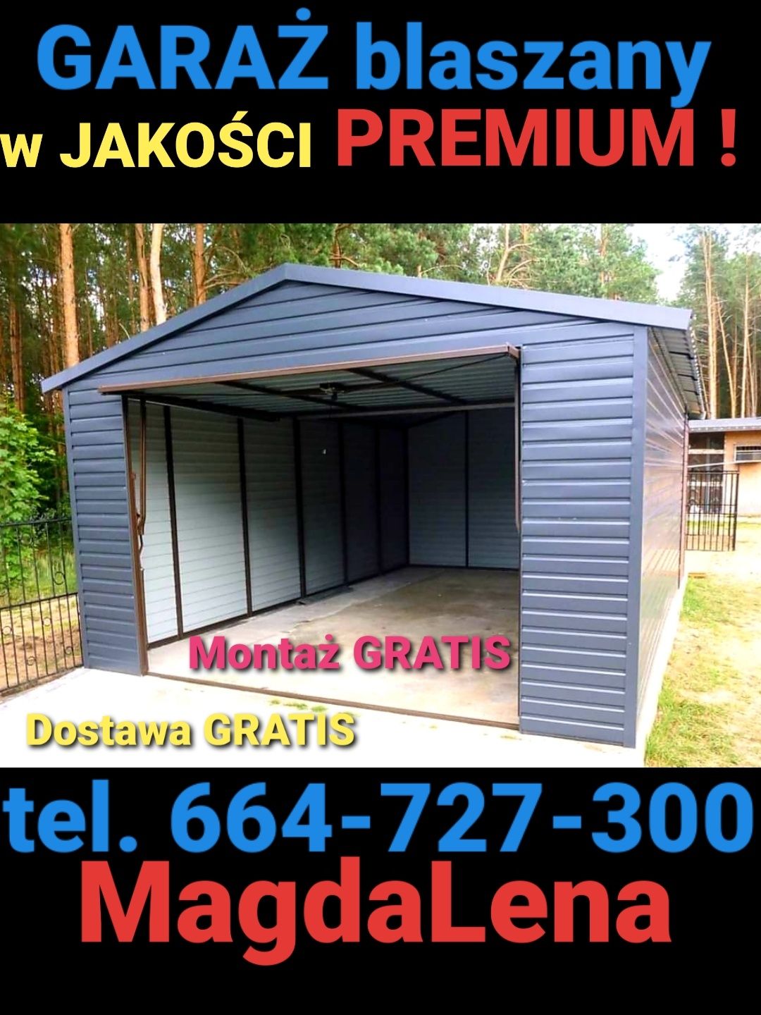 Garaż blaszany 4x7 Garaże blaszane 5x7 DOSTAWA GRATIS Cały Kraj SZYBKO