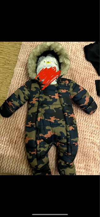 Комбинезон зимний детский 0-3 месяца