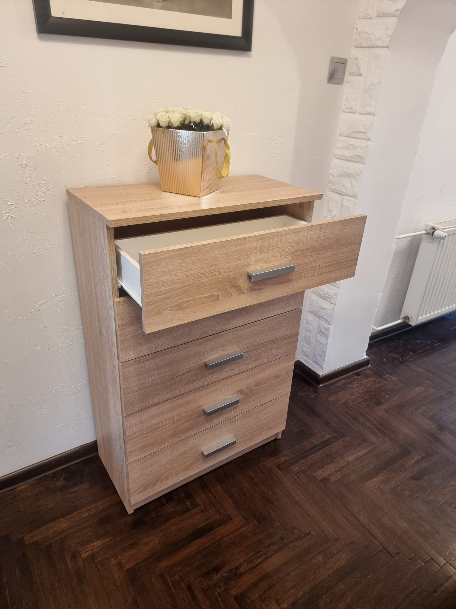 Komoda Jysk Jany dąb 5 szuflad