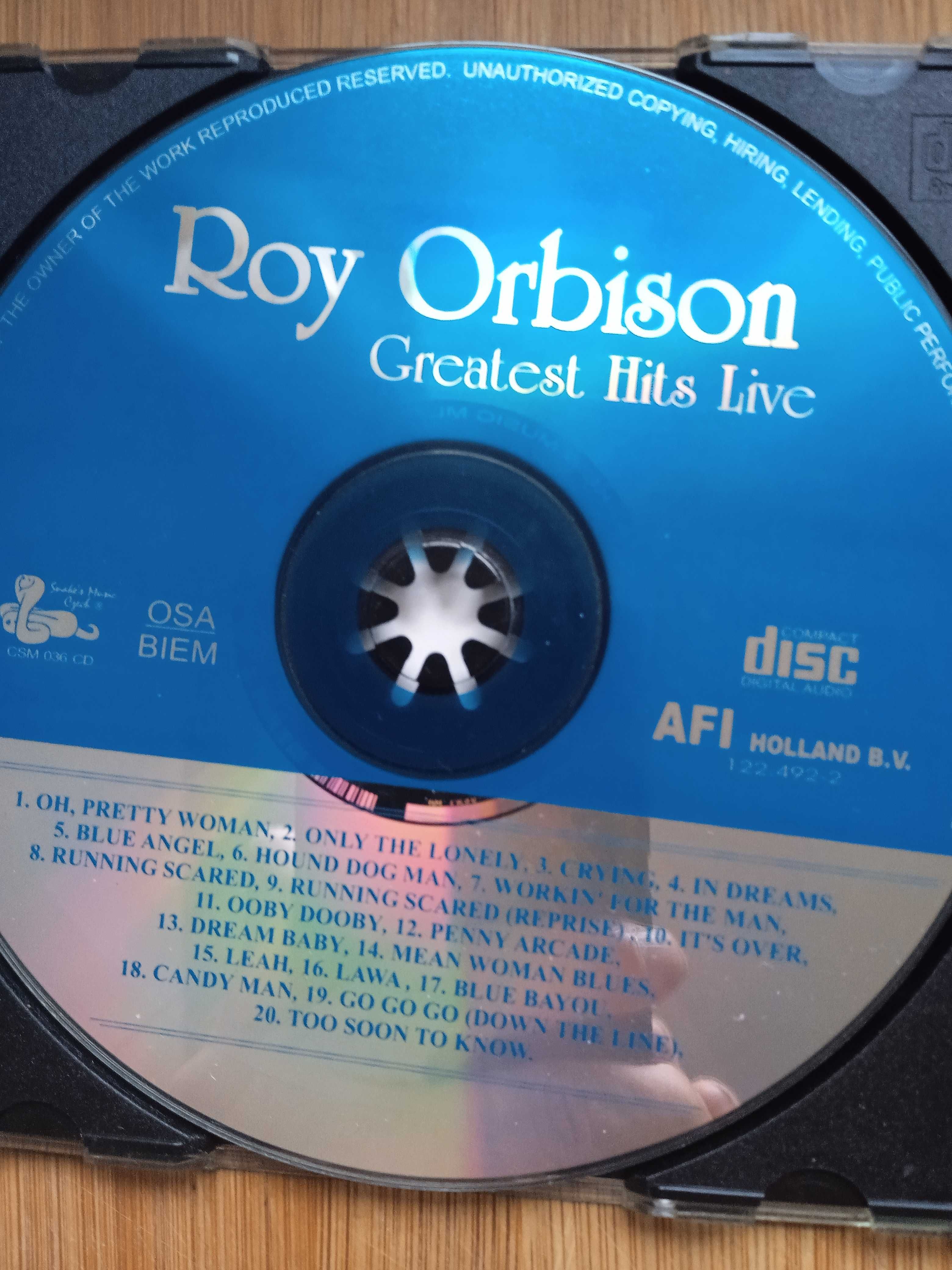 Płyta CD audio ROY ORBISON - Greatest Hits Live