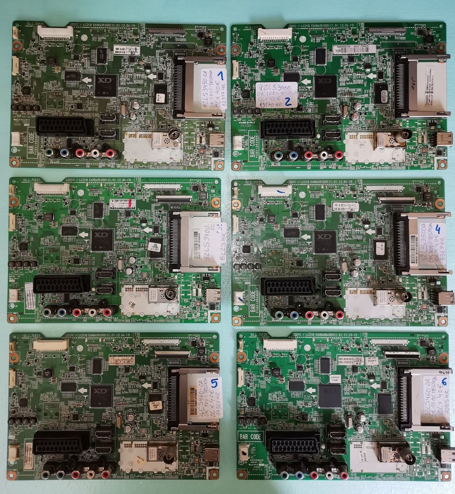 Mainboard LG chassis LD21C / LC21B EAX 6 4 9 1 0 0 0 1 ...