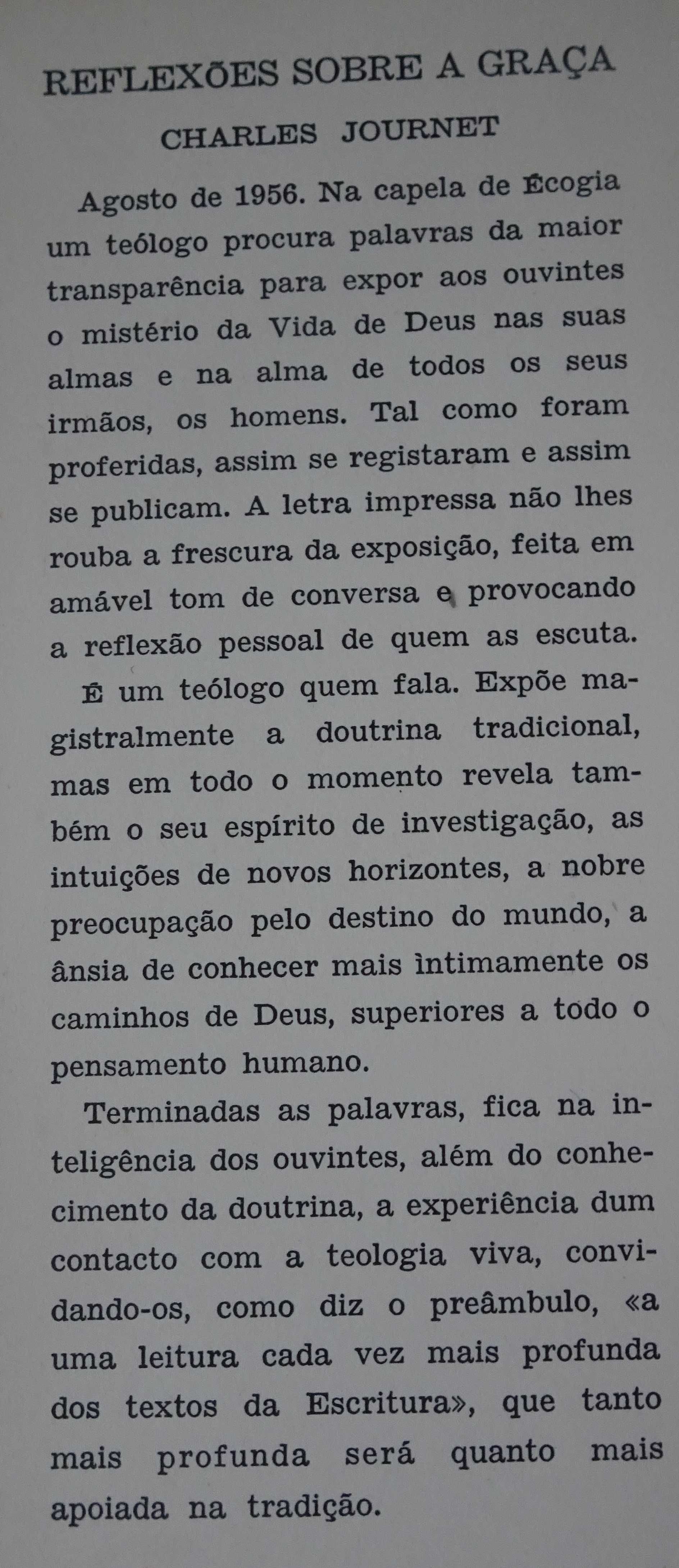 Reflexões Sobre A Graça de Charles Journet - 1º Edição 1962