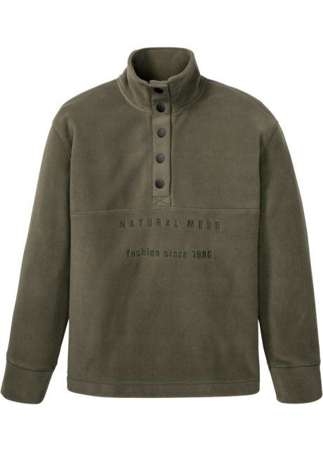 B.P.C męska bluza khaki z napisem polarowa ^4XL