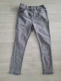 F&f spodnie rurki jeansy z cyrkoniami 128