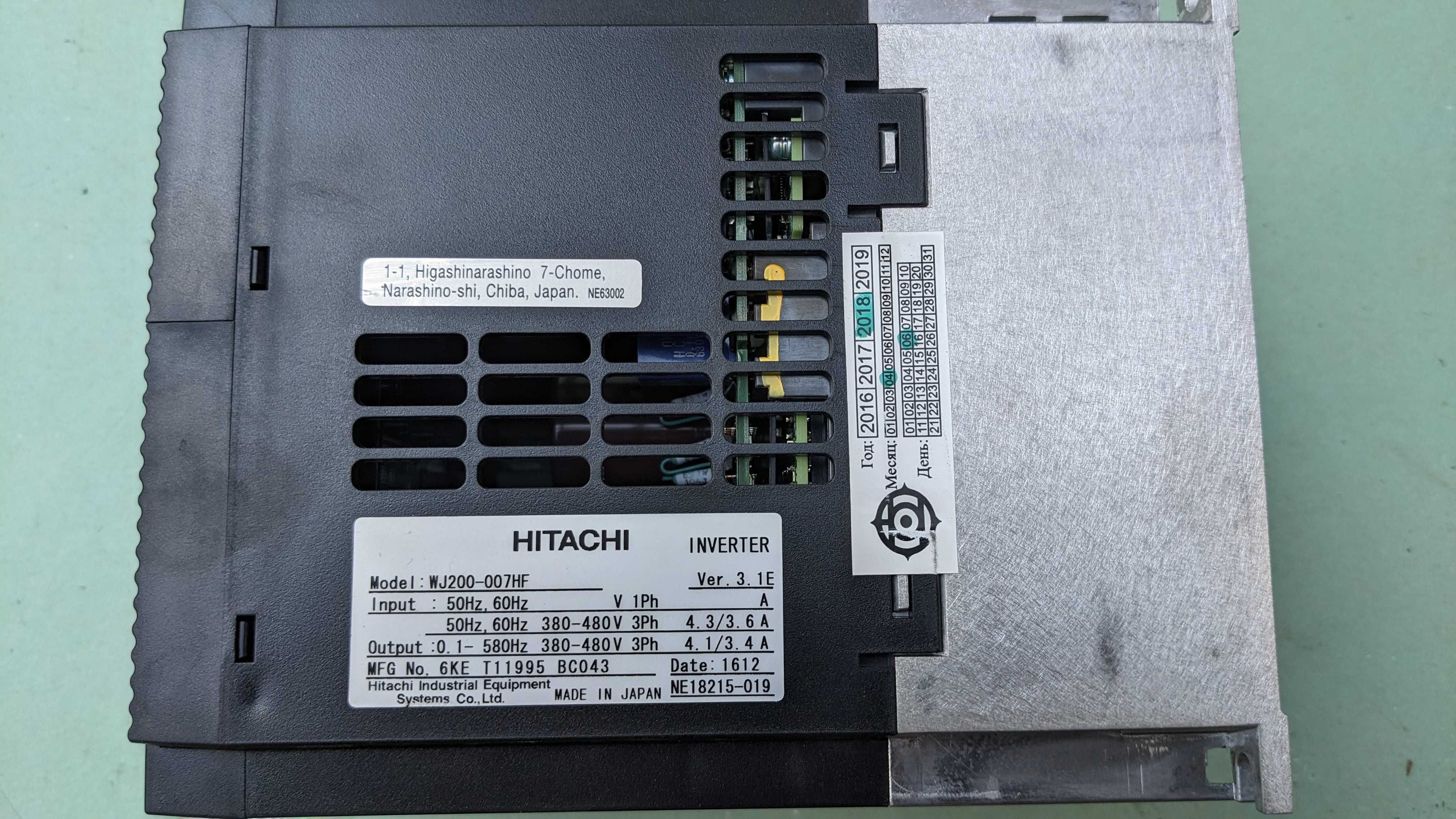 Продам частотный преобразователь Hitachi WJ200-004HF