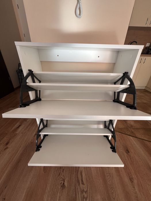 Szafka na buty BAKHUSE 2 półki biały