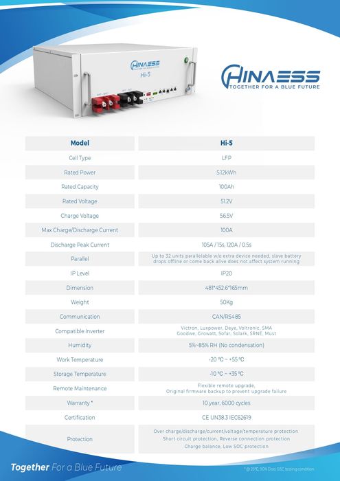 Magazyn energii HinaESS Hi5 5.12kWh (szufladowy)