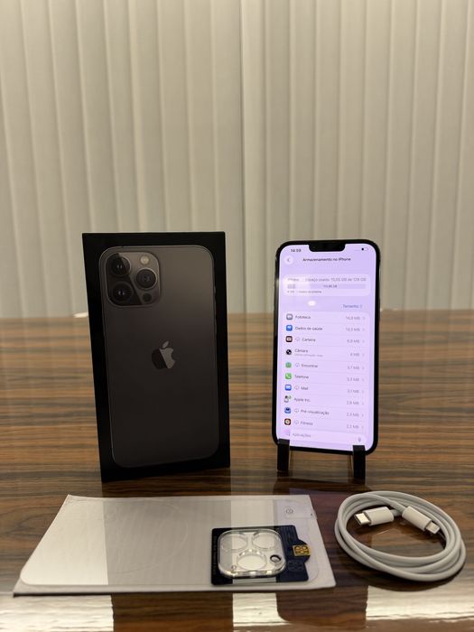 iPhone 13 Pro Max + Carregador Original e Película