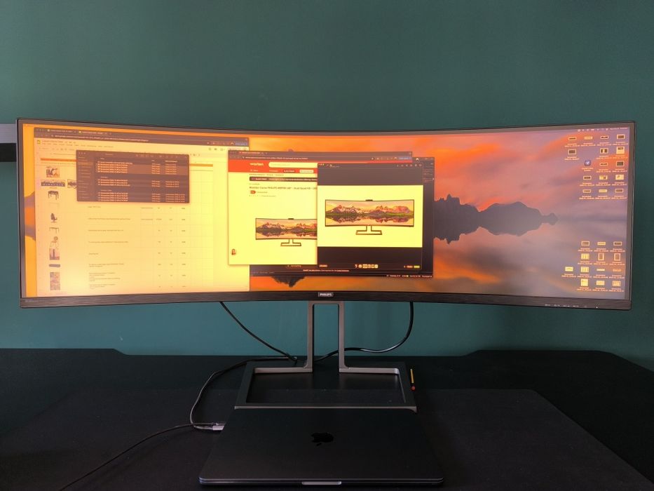 49" Philips Ultrawide 5k Monitor Curvo (USB-C/HDMI) 499P9H