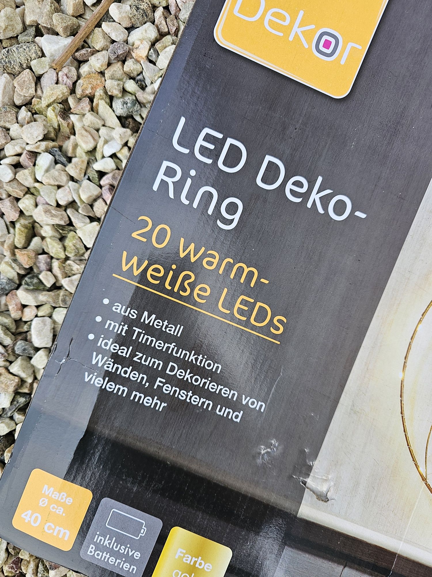 Koło świecące z reniferem dekor LED 40cm Dekoracja Boże Narodzenie