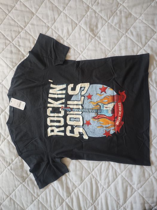 T-shirt com estampagem de guitarra Rockin' Souls da Tezenis