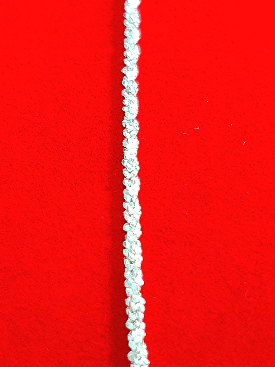 Bransoletka srebrna pr.925 19cm splot śnieg
