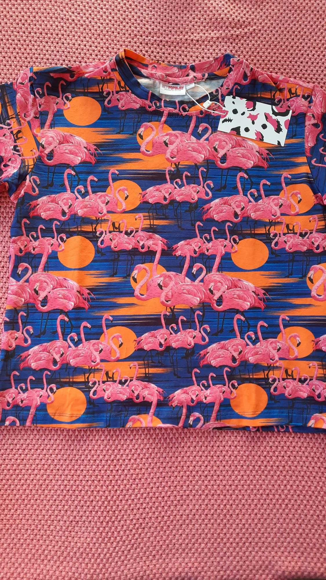 T-shirt Holiday Flamingo Sunset Hey Popinjay