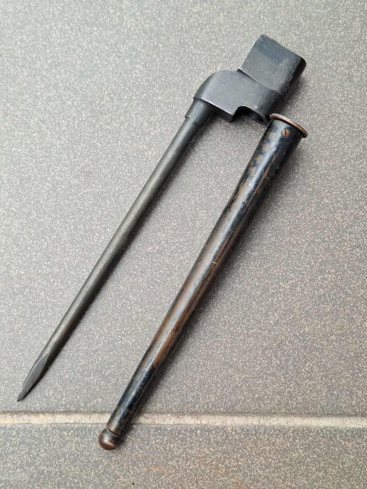 Bagnet angielski Gwóźdź No 4 MK II sygnowana pochwa Prince-Smith