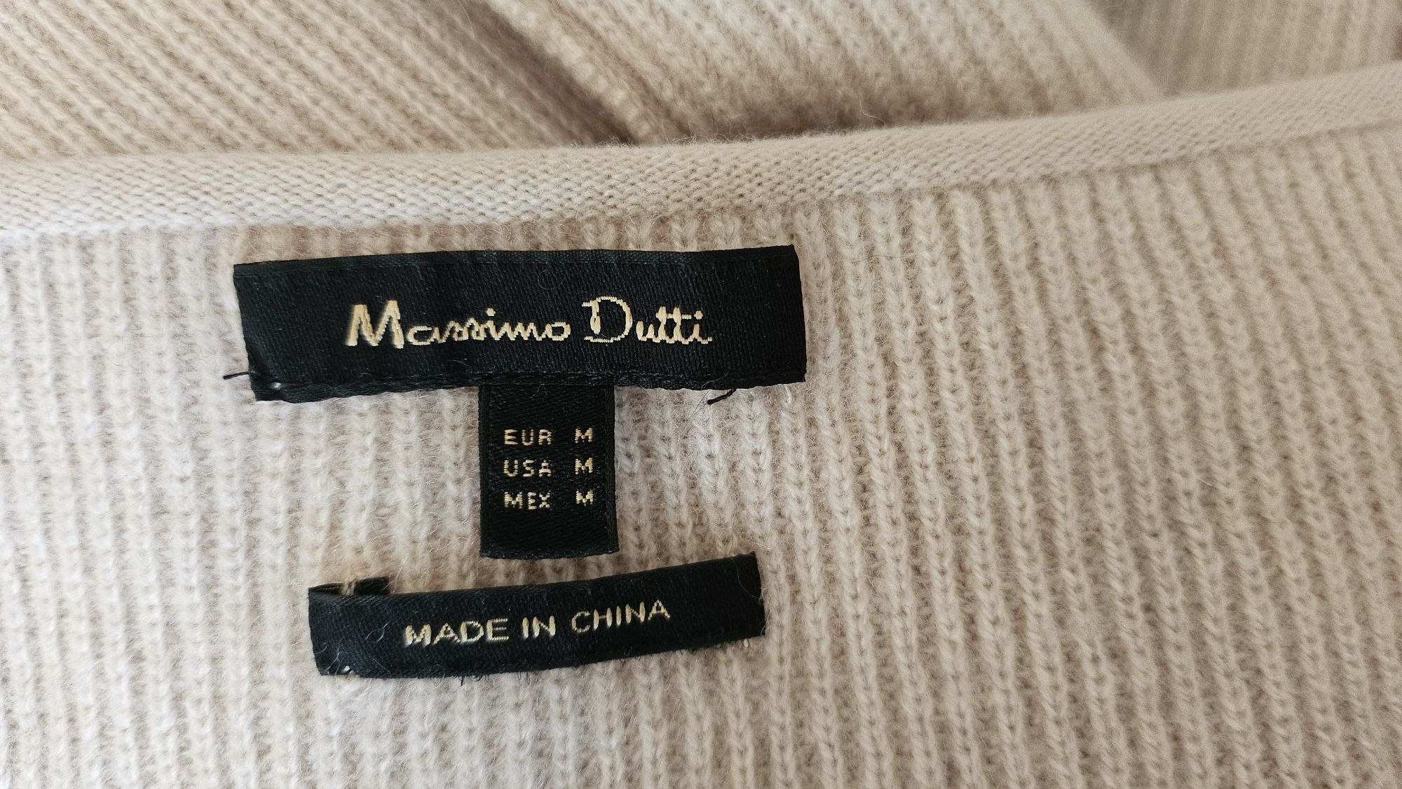 Kremowa sukienka Massimo Dutti 38/M